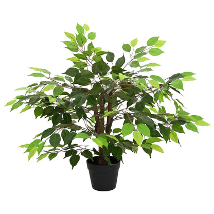 Artificial Ficus Plant Green 73 x 16 x 60 cm Fabric and Wood