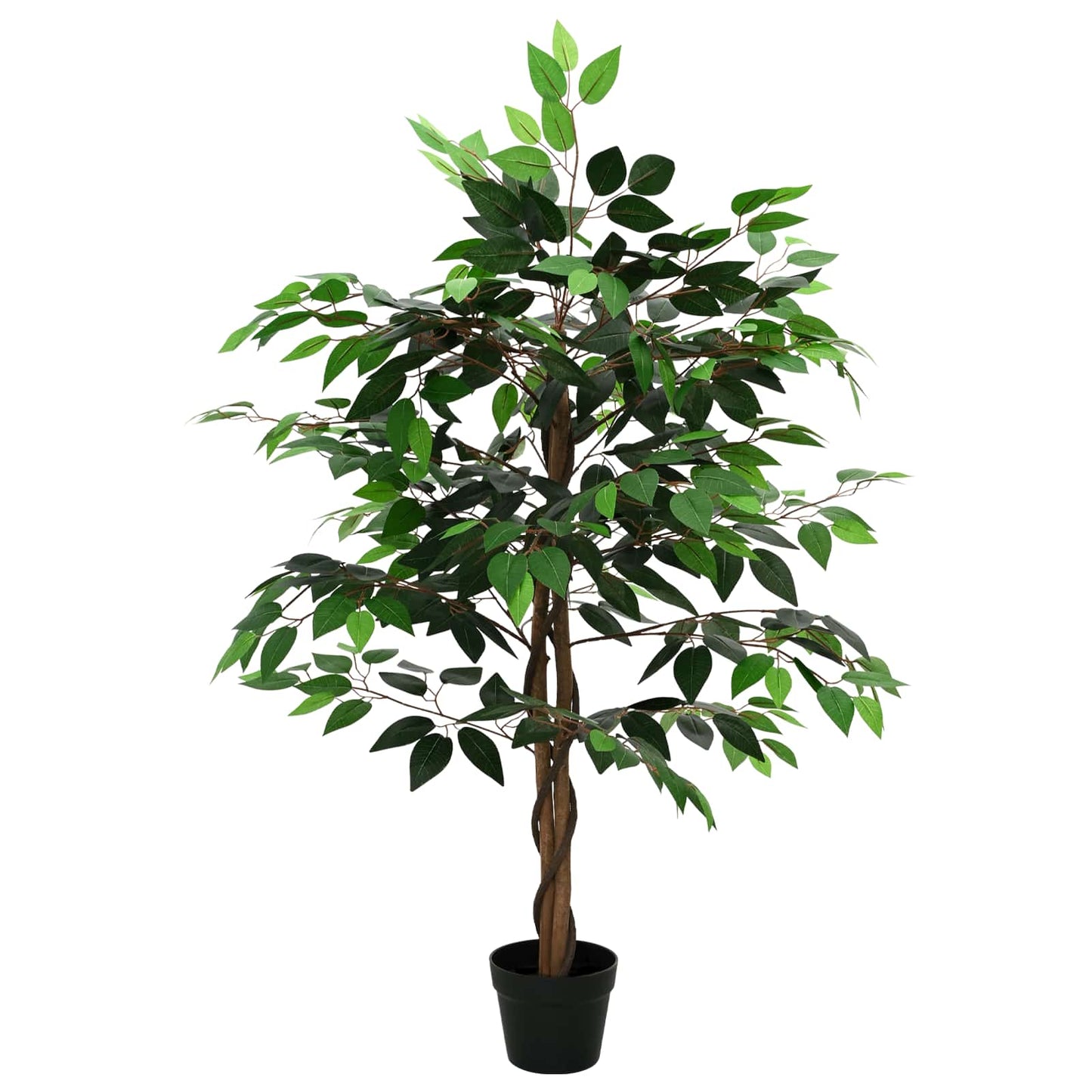 Artificial Ficus Plant Green 90 x 16 x 110 cm Fabric and Wood