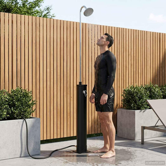Solar Shower with Shower Head 20 L PVC, ABS, Zinc Alloy Black