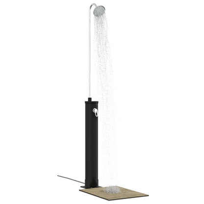 Solar Shower with Shower Head PVC, ABS, Zinc Alloy Black