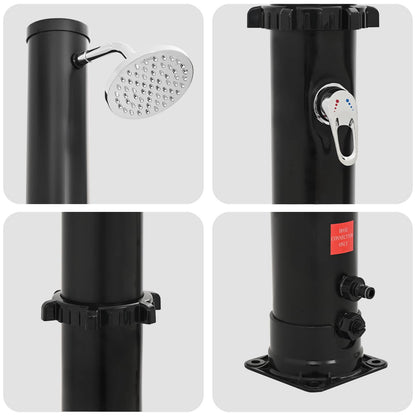 Solar Shower with Shower Head and Faucet PVC, ABS, Zinc Alloy