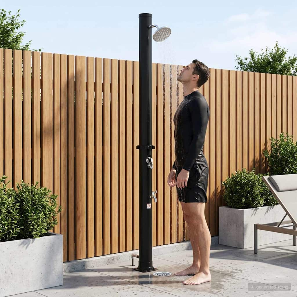 Solar Shower with Shower Head and Faucet PVC, ABS, Zinc Alloy