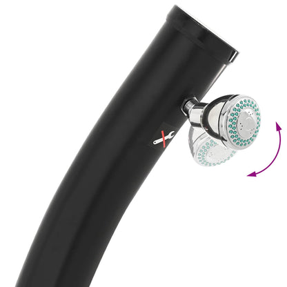 Solar Shower with Shower Head PVC, ABS, Zinc Alloy Black