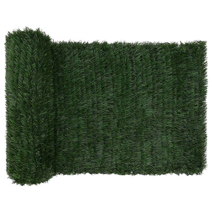 Artificial Fence Dark Green 1 x 3 m PVC and Steel