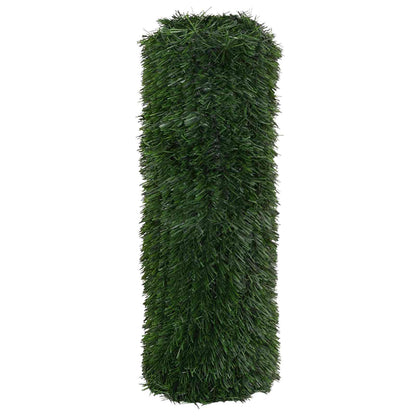 Artificial Fence Dark Green 1 x 3 m PVC and Steel