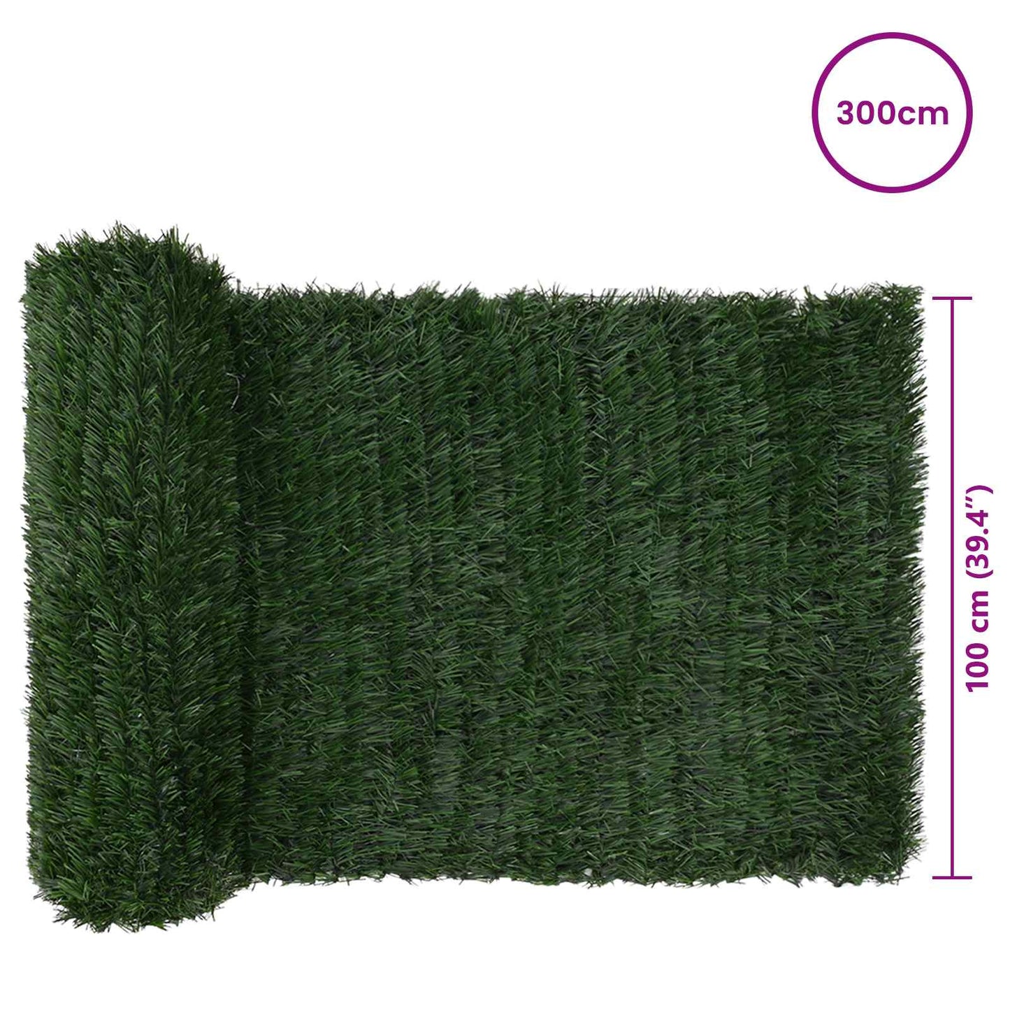Artificial Fence Dark Green 1 x 3 m PVC and Steel