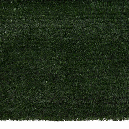 Artificial Fence Dark Green 1.5 x 4 m PVC and Steel
