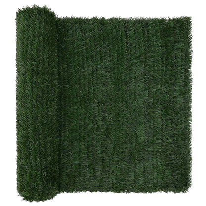 Artificial Fence Dark Green 1.5 x 4 m PVC and Steel