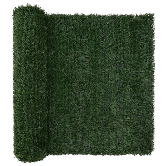 Artificial Fence Dark Green 1.5 x 4 m PVC and Steel