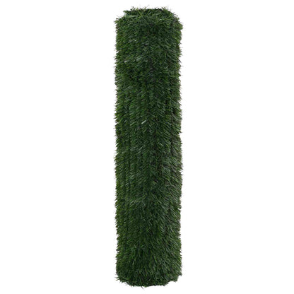 Artificial Fence Dark Green 1.5 x 4 m PVC and Steel