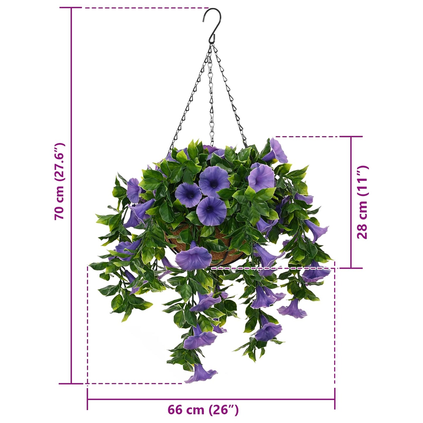 Artificial Flowers Purple 66 x 75 x 70 cm PE and Steel