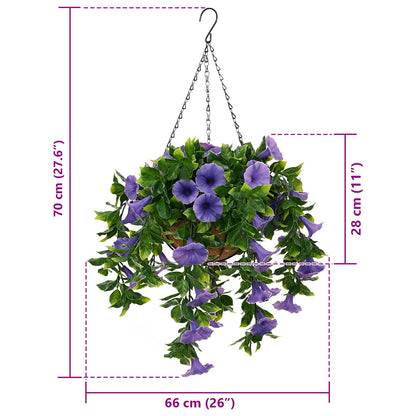 Artificial Flowers Purple 66 x 75 x 70 cm PE and Steel