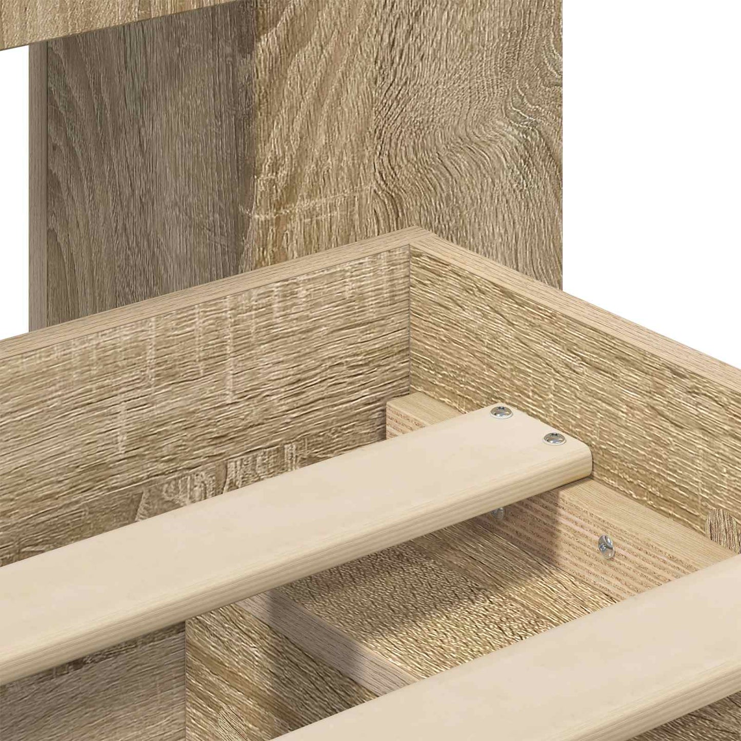 Bed Frame with Storage Sonoma Oak 75 x 190 cm Engineered Wood