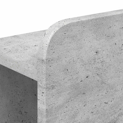 Bed Frame with Storage with Headboard Concrete Grey 80 x 200 cm