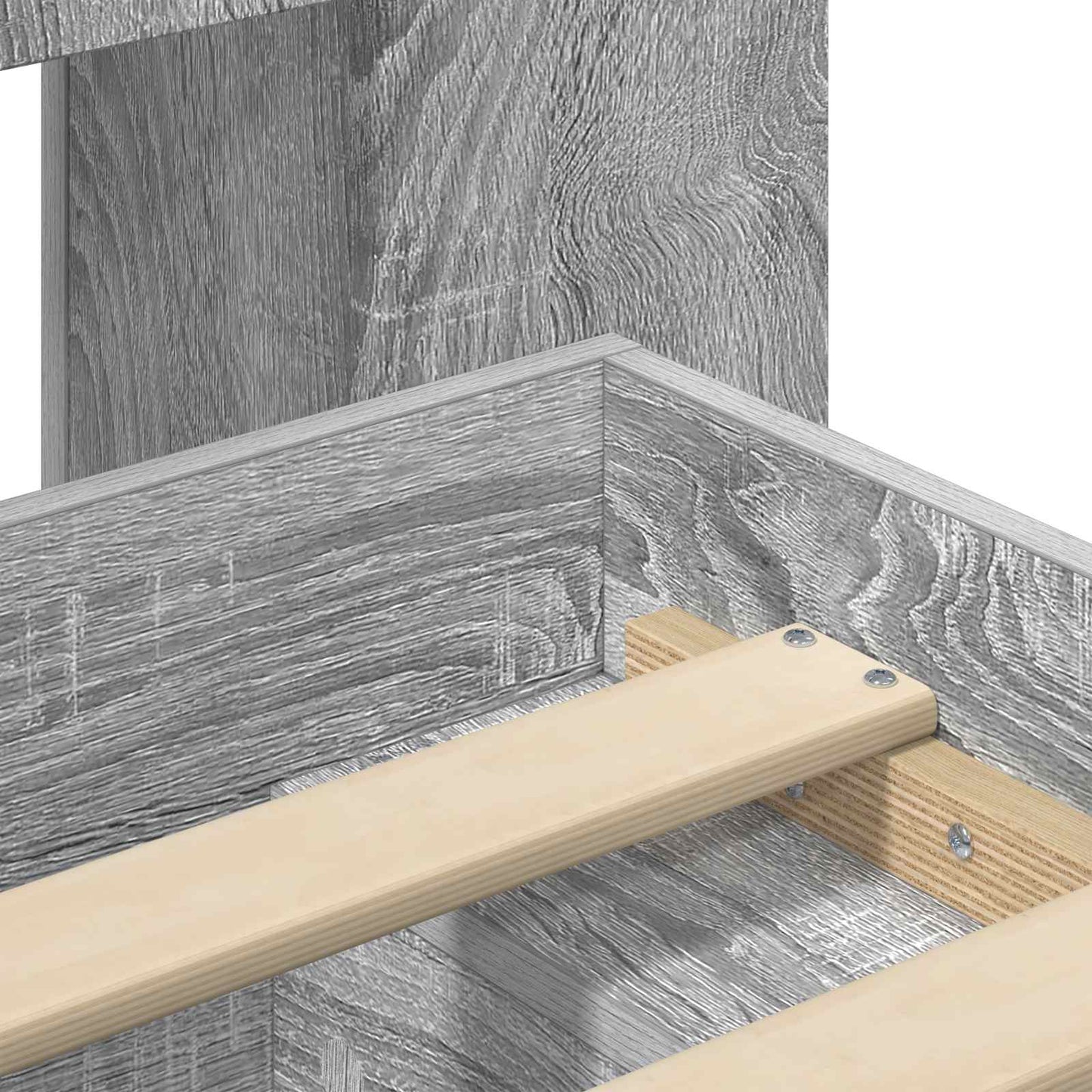 Bed Frame with Storage Grey Sonoma 80 x 200 cm Engineered Wood