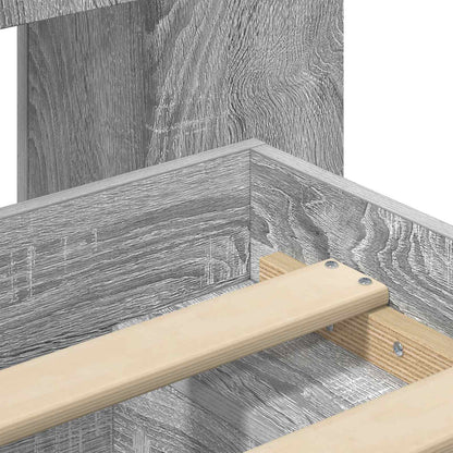 Bed Frame with Storage Grey Sonoma 80 x 200 cm Engineered Wood