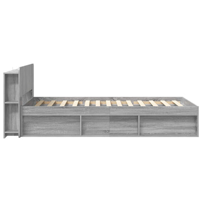 Bed Frame with Storage Grey Sonoma 80 x 200 cm Engineered Wood