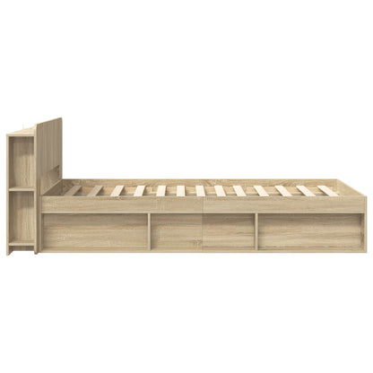 Bed Frame with Storage Sonoma Oak 80 x 200 cm Engineered Wood