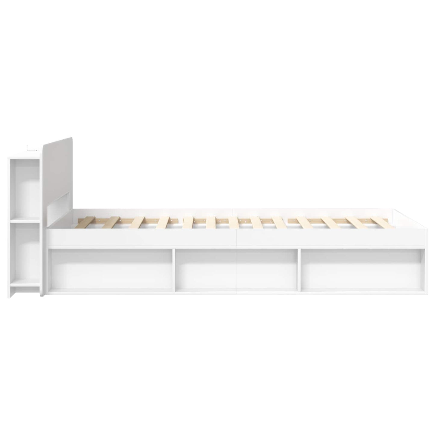 Bed Frame with Storage White 80 x 200 cm Engineered Wood