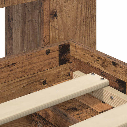 Bed Frame with Storage Old Wood 90 x 190 cm Engineered Wood