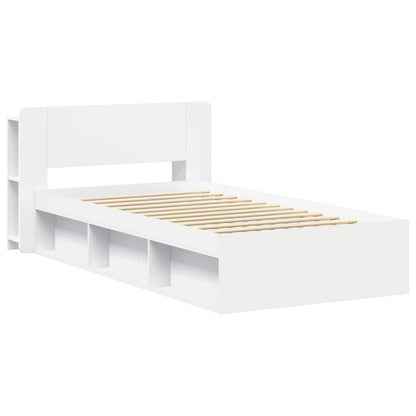 Bed Frame with Storage White 90 x 190 cm Engineered Wood
