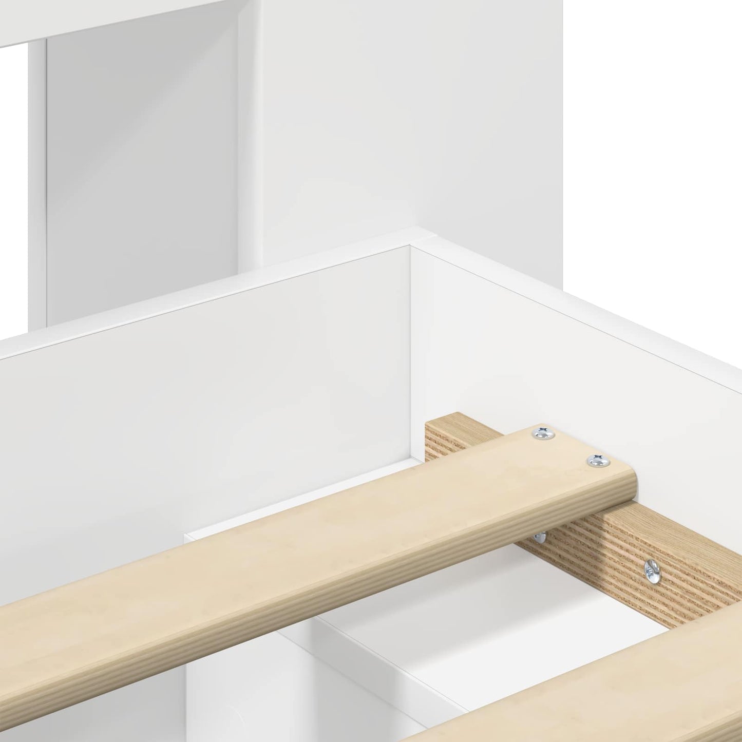 Bed Frame with Storage White 90 x 200 cm Engineered Wood