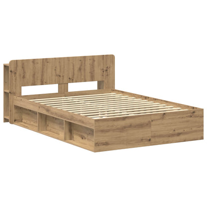 Bed Frame with Storage Artisan Oak 150 x 200 cm Engineered Wood