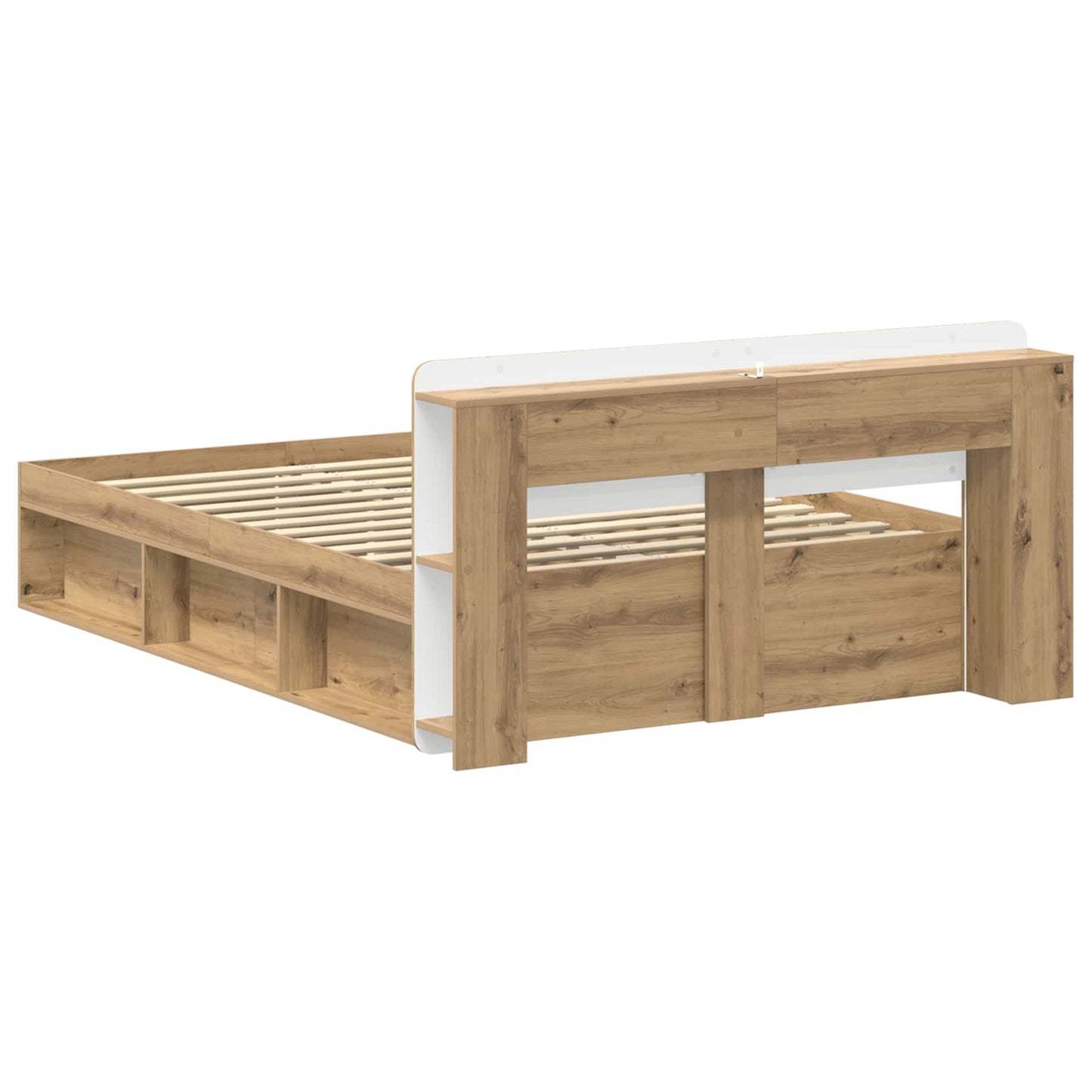 Bed Frame with Storage Artisan Oak 150 x 200 cm Engineered Wood