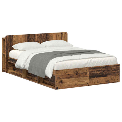 Bed Frame with Storage Old Wood 150 x 200 cm Engineered Wood