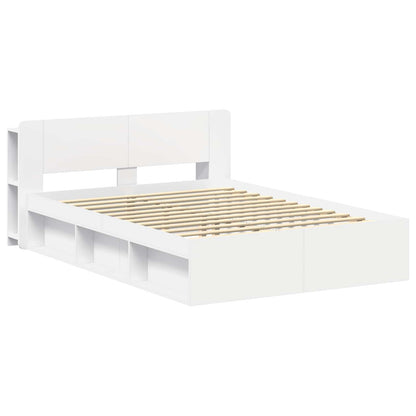 Bed Frame with Storage White 150 x 200 cm Engineered Wood