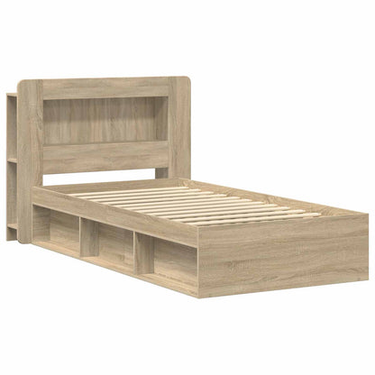 Bed Frame with Storage Sonoma Oak 75 x 190 cm Engineered Wood