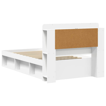 Bed Frame with Storage White 90 x 190 cm Engineered Wood
