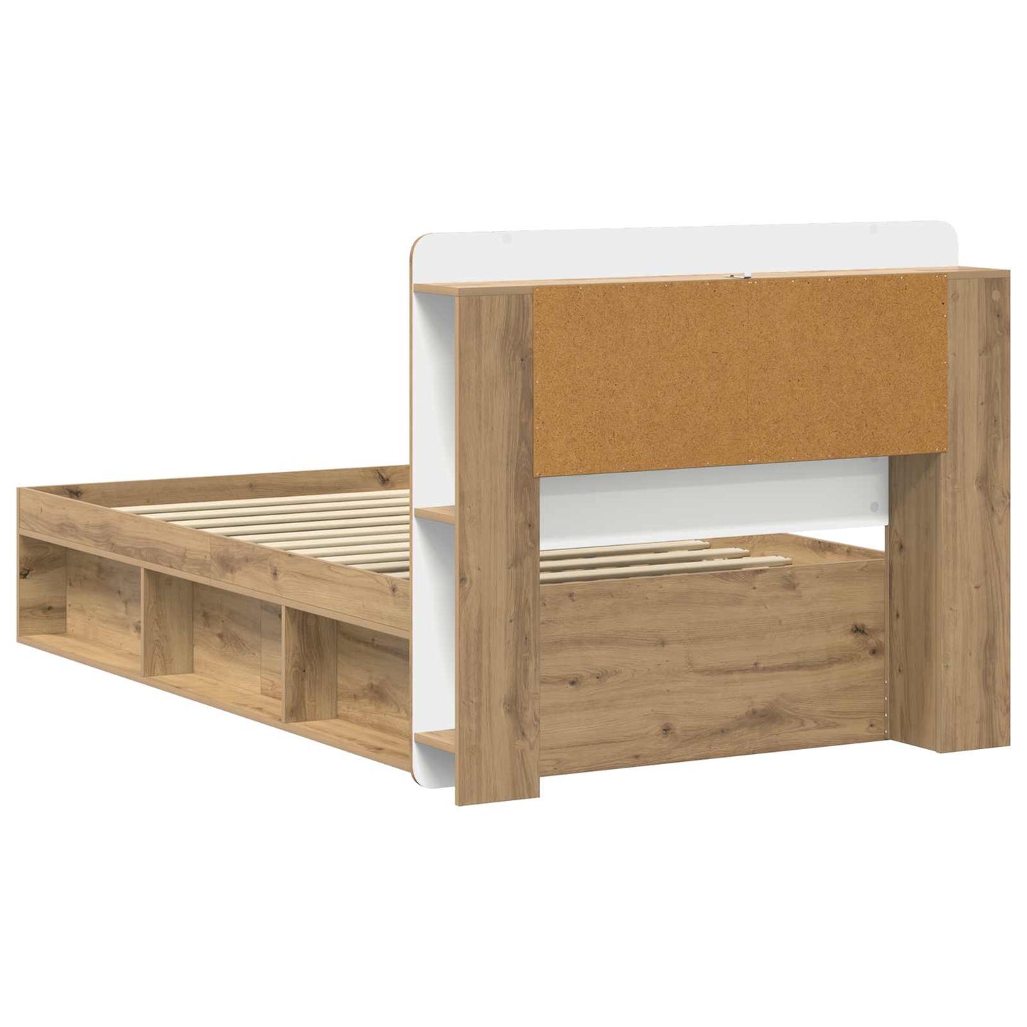 Bed Frame with Storage Artisan Oak 100 x 200 cm Engineered Wood