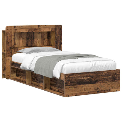 Bed Frame with Storage Old Wood 100 x 200 cm Engineered Wood