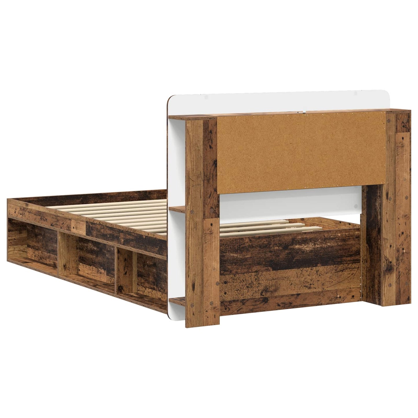 Bed Frame with Storage Old Wood 100 x 200 cm Engineered Wood