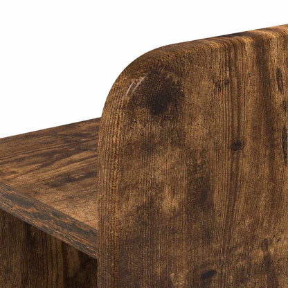 Bed Frame with Storage Smoked Oak 100 x 200 cm Engineered Wood