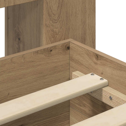 Bed Frame with Storage Artisan Oak 90 x 200 cm Engineered Wood