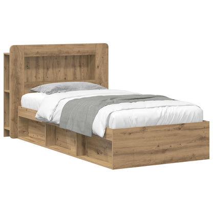 Bed Frame with Storage Artisan Oak 90 x 200 cm Engineered Wood