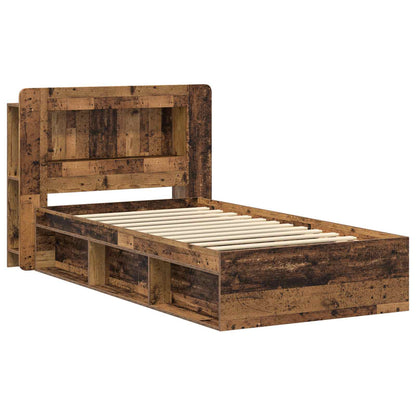 Bed Frame with Storage Old Wood 90 x 200 cm Engineered Wood