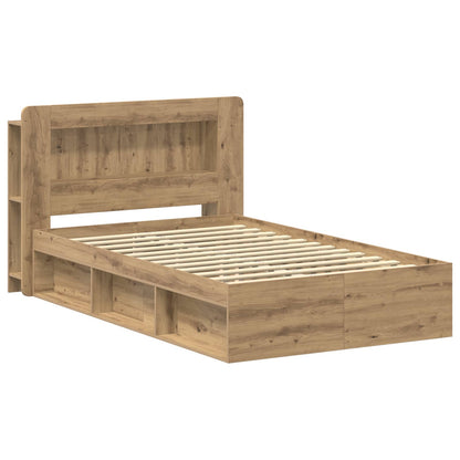 Bed Frame with Storage Artisan Oak 120 x 200 cm Engineered Wood