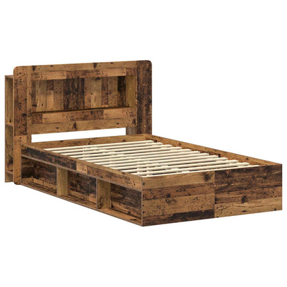 Bed Frame with Storage Old Wood 120 x 200 cm Engineered Wood