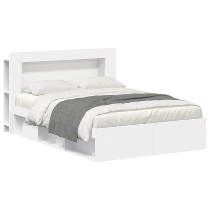 Bed Frame with Storage White 160 x 200 cm Engineered Wood