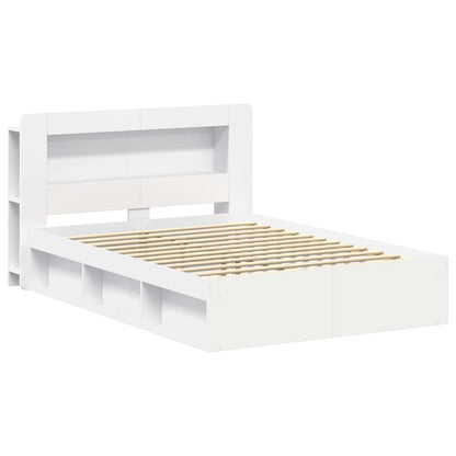 Bed Frame with Storage White 160 x 200 cm Engineered Wood