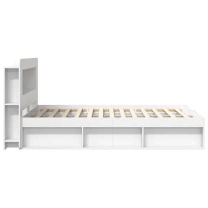 Bed Frame with Storage White 160 x 200 cm Engineered Wood