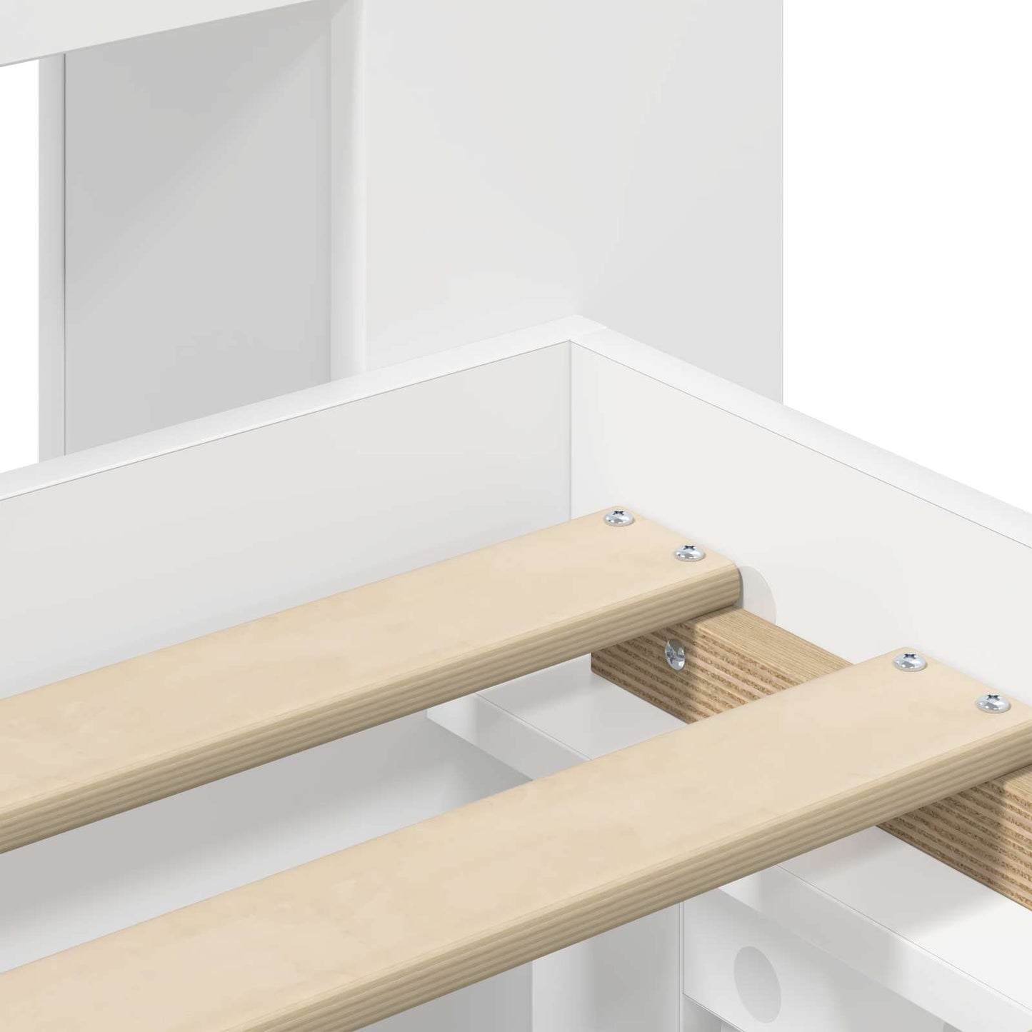 Bed Frame with Storage White 75 x 190 cm Engineered Wood