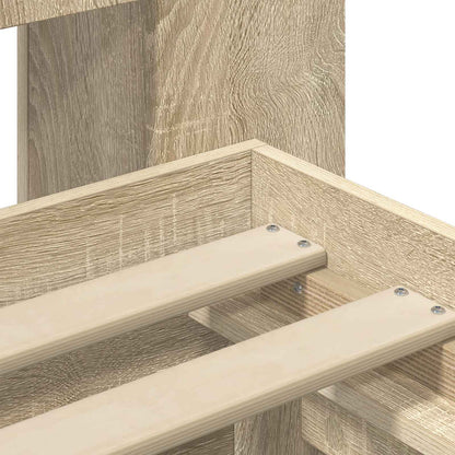 Bed Frame with Storage Sonoma Oak 150 x 200 cm Engineered Wood