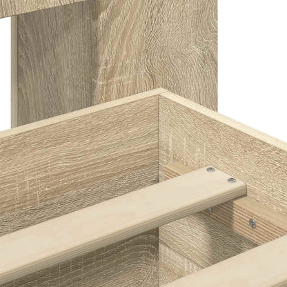 Bed Frame with Storage Sonoma Oak 75 x 190 cm Engineered Wood
