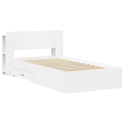 Bed Frame with Storage White 80 x 200 cm Engineered Wood