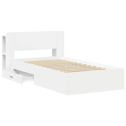 Bed Frame with Storage White 80 x 200 cm Engineered Wood