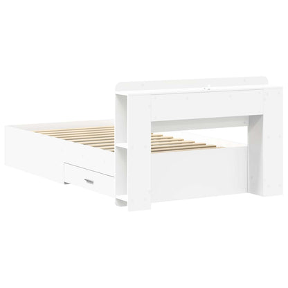 Bed Frame with Storage White 80 x 200 cm Engineered Wood